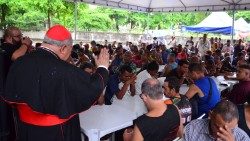 Cardeal Orani João Tempesta, durante almoço pelo 7º Dia Mundial dos Pobres