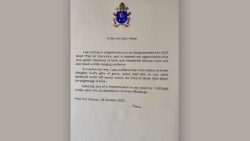 Lettera dal Papa al Premio Nobel letteratura 2023 Jon Fosse, 2023.11.25