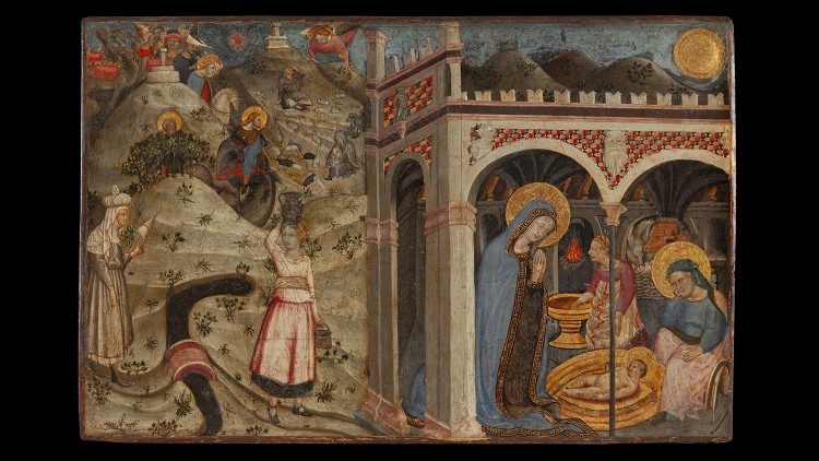 Marchigian School, Nativity and Journey of the Magi, ca. 1450, tempera and gold on panel © Vatican Museums.