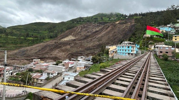 Disaster area a month after the landslide