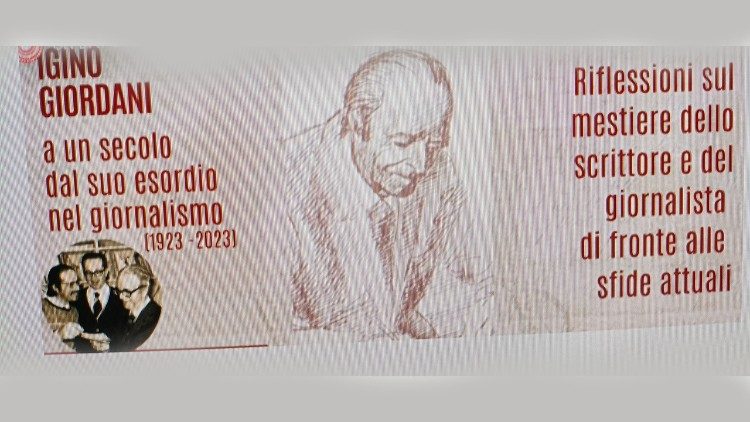 Nel 1923 l'inizio dell'attività di giornalista di Giordani: un convegno a Castel Gandolfo promosso da NetOne, rete di comunicatori per un mondo unito, ne ha ricordato l'anniversario