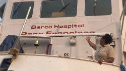 Un'immagine del Barco Hospital Papa Francisco che opera in Brasile