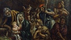 Giorgio De Chirico, Natividad, 1945-1946, óleo sobre lienzo, 64 x 48, Colección de Arte Moderno y Contemporáneo de los Museos Vaticanos, © Museos Vaticanos