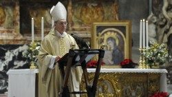 Erzbischof Georg Gänswein bei der Gedenkmesse für den 2022 verstorbenen Papst Benedikt XVI. am 31.12.2023