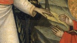 Cenni di Francesco; scomparto di predella: Storie di Maria Maddalena, "Noli me tangere"; tempera e oro  su tavola; 1370-1375; Pinacoteca Vaticana, ©Musei Vaticani
