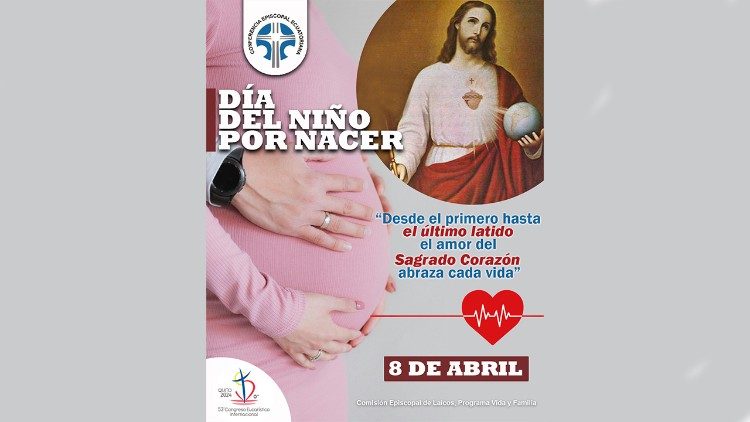 Flyer del día del niño por nacer 2024 en Ecuador. (Foto: Conferencia Episcopal Ecuatoriana)