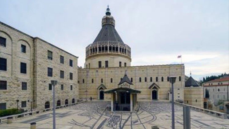Vista de la Basílica de la Custodia de Tierra Santa que alberga la gruta de la Anunciación del Señor