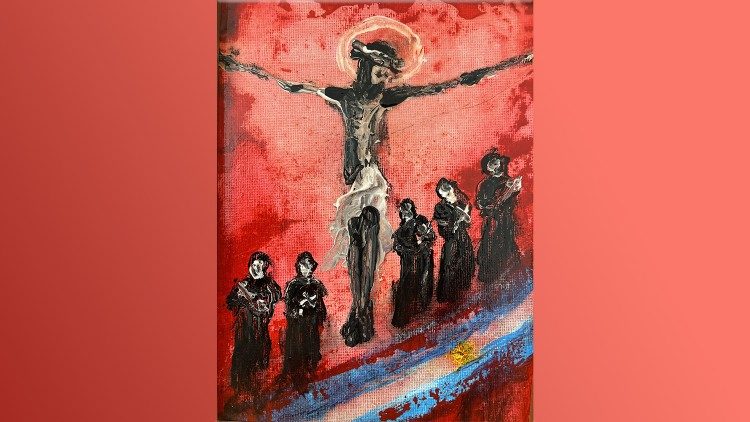 Il dipinto che ricorda il "Massacro di San Patrizio" a Buenos Aires