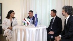 Vorstellung der UEFA EURO 2024 (Moderation Valentina Maceri, mit Simone Perrotta, Miroslav Klose und Damiano Tommasi)