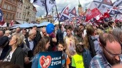 Participants in the March for Life in Warsaw (photo: Karol Darmoros)