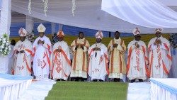 Les évêques de la province ecclésiastique de Bukavu au cours de leur rencontre annuelle à Butembo (RD Congo), du 8 au 14 avril 2024.