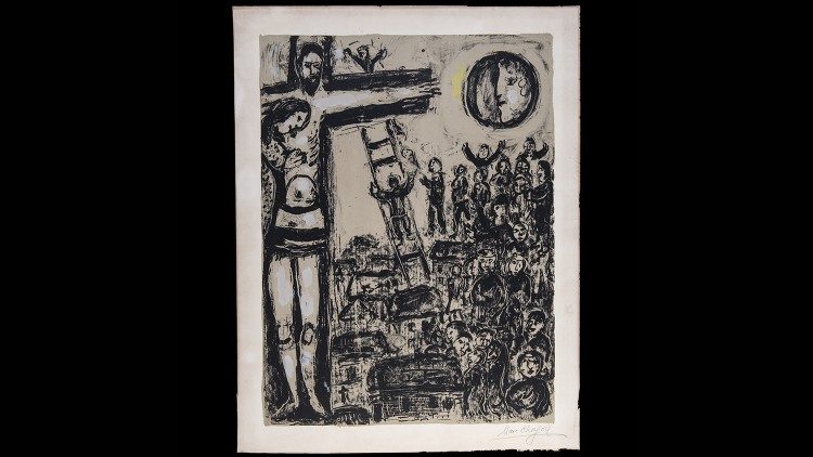 Marc Chagall Crucifixion Grise, 1970, Vatican Museums, Collection of Modern and Contemporary Art