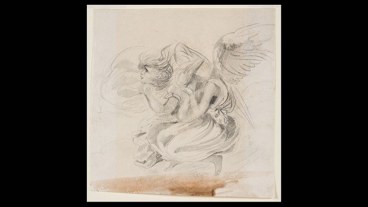 Eugene Delacroix Study for a group of angels, sec. XIX Minneapolis (MN), Thrivent Art Collection