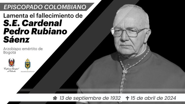 2024.04.16 Conferenza Episcopale Colombiana - morte cardinale Pedro Rubiano Sáenz