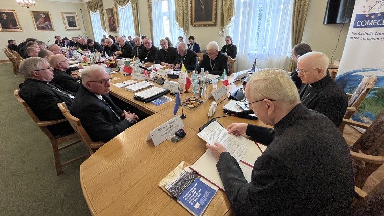 A reunião dos bispos da Comece (Comissão das Conferências Episcopais da União Europeia)