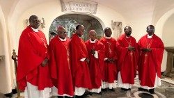  Les évêques membres de la Conférence épiscopale togolaise lors de leur visite ad limina apostolorum à Rome en 2023