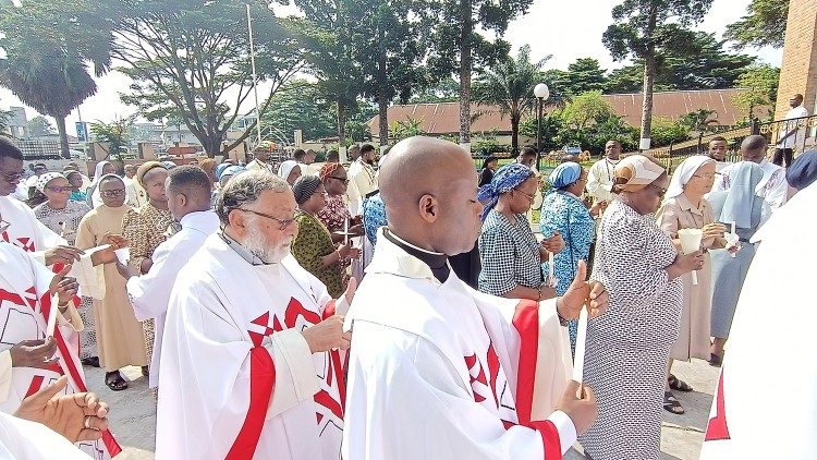 Célébration de la Journée de la Vie Consacrée, le 2 février 2024, à la Cathédrale Notre Dame du Congo (Kinshasa-RD Congo)