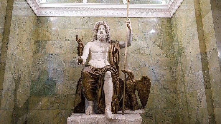 Giove del tipo  Zeus Olimpio da Olimpia di Fidia, h. 3,47 m, Museo dell'Ermitage, San Pietroburgo