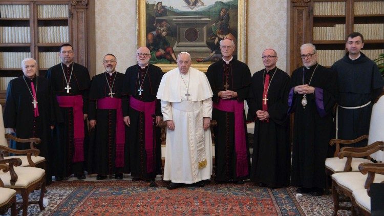Pope Francis with the Bishops of Turkey during their ad limina visit