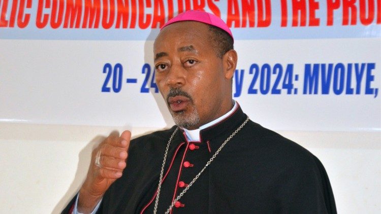 Mgr Sosthène Léopold Bayemi, évêque d’Obala et président de la Commission épiscopale pour la communication catholique au Cameroun