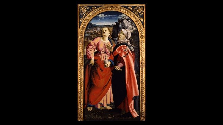科拉·德拉馬蒂切，帶有聖瑪利亞瑪達肋納和聖思嘉的三聯畫