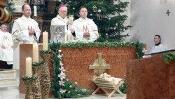 Biskup Antun Škvorčević na Novu godinu u požeškoj katedrali (Foto: Požeška biskupija)