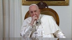 Papst Franziskus bei einem Interview (Januar 2024)