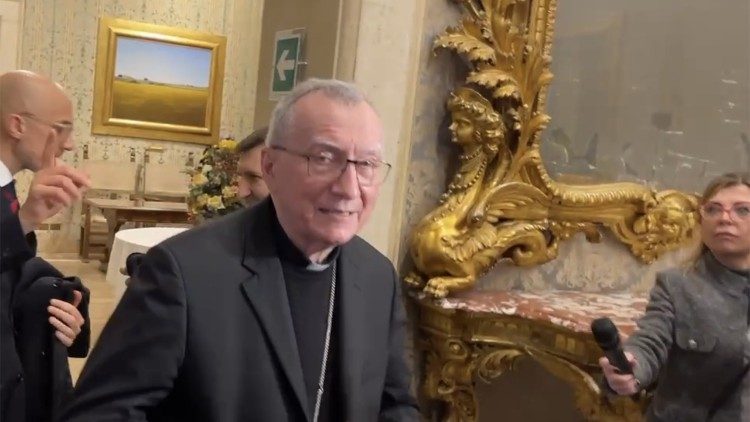 Vatikánský státní sekretář kardinál Parolin v italském senátu