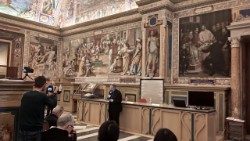 Monsignor Paolo Giulietti durante la presentazione degli Atti del Convegno "Thesaurum fidei"