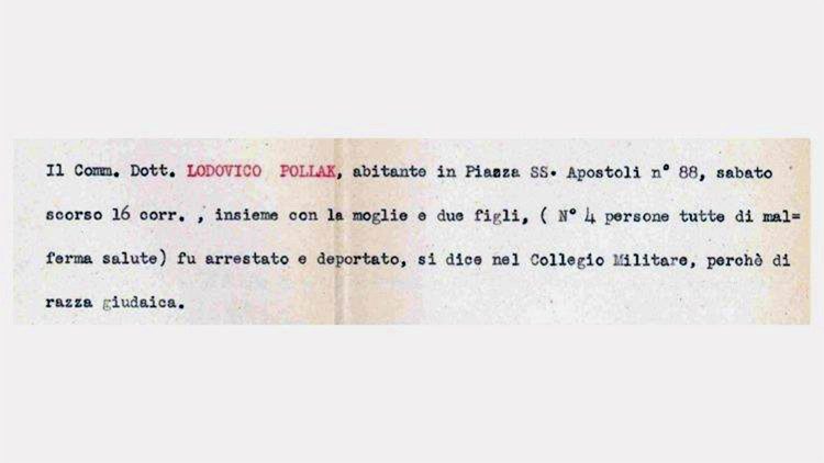 La minuta manoscritta e dattiloscritta di Bartolomeo Nogara per chiedere la liberazione di Ludwig Pollak alle autorità tedesche custodita nell'archivio dei Musei Vaticani
