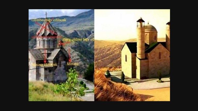 2024.01.31 Nagorno karabakh - Chiesa armena di Berdzor trasformata in moschea