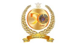 Logo de la communauté charismatique Colonne de Feu, qui célèbre ses 50 ans d'existence et ses 5 ans au Kenya. 