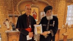 Kardinolas V. M. Fernandezas ir koptų popiežius Tawadrosas II