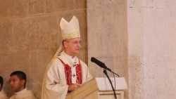 Zagrebački nadbiskup mons. Dražen Kutleša propovijeda u crkvi sv. Marka