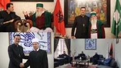 Presidente della Conferenza Episcopale d'Albania Mons Gjergj Meta con i capi religiosi d'Albania