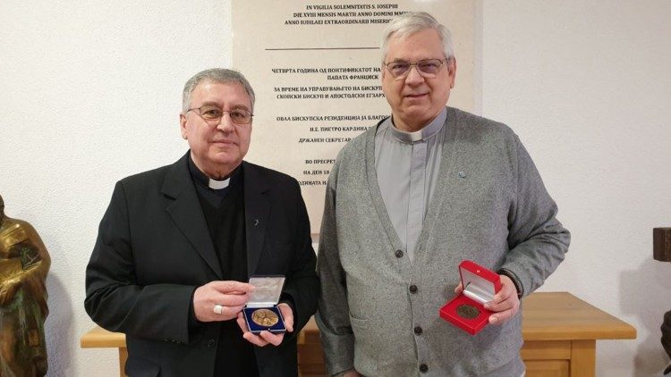 2024.03.06 Bishop Stojanov received Father Brian Kolodiejchuk - Nord Macedonia