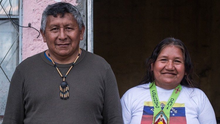 Rodolfo and Florencia Rivero, with their large family, traveled over 4,700 kilometers from the Venezuelan state of Monagas to the state of Rio Grande do Sul, Brazil. (Giovanni Culmone/Global Solidarity Fund)