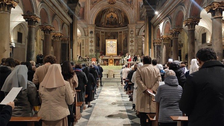  Vigilia en memoria de los misioneros mártires en la Basílica de San Bartolomé en la Isla Tiberina