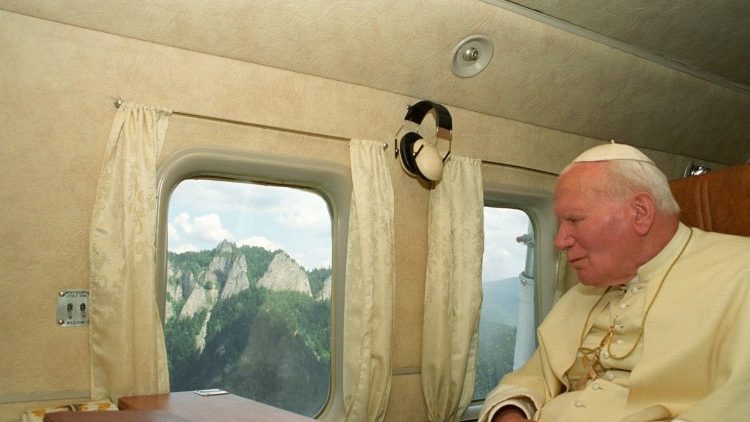 Papst Johannes Paul II. (1978-2005) bei einem Besuch in seiner polnischen Heimat