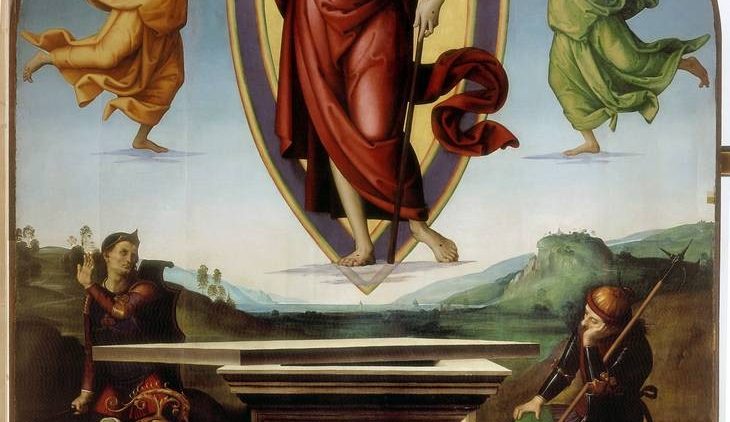 Perugino, Resurrezione di San Francesco al Prato, Pinacoteca Vaticana, Musei Vaticani