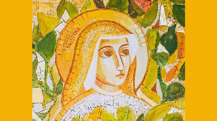 Mosaico raffigurante santa Faustina Kowalska