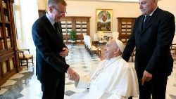 Pope Francis meets  Edgars Rinkevics, President of the Republic of Latvia