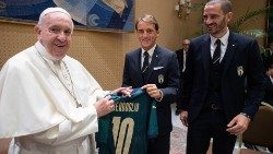 Popiežiaus audiencija Italijos futbolo rinktinei (2020 m.)