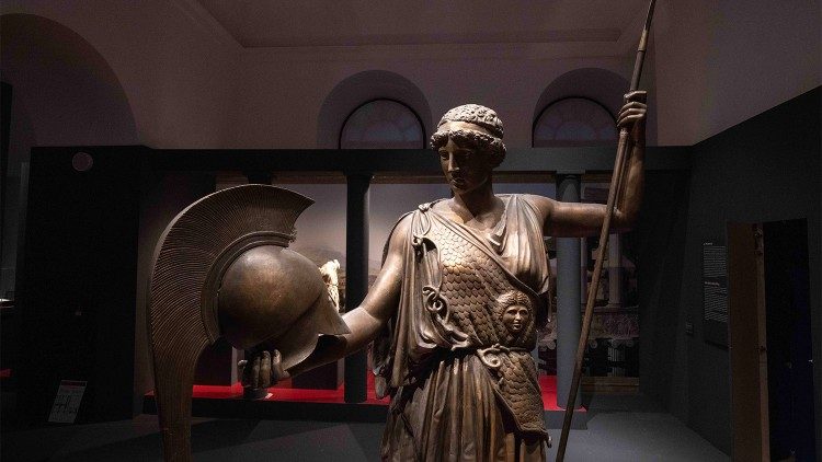 Ricostruzione statua bronzea di Atena Lemnia su base calchi del corpo della statua di Dresda e della testa inserita a Bologna, 1910-1915, Museo Albertinum, Dresda 