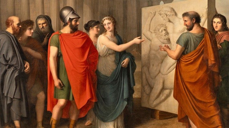 Gaspare Landi, Pericle circondato da artisti e da filosofi visita i lavori del Partenone, 1811-13, © Museo e Real Bosco di Capodimonte