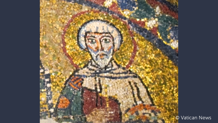 Sfântul Zenon, martir: mozaic din bazilica ”Santa Prassede” din Roma
